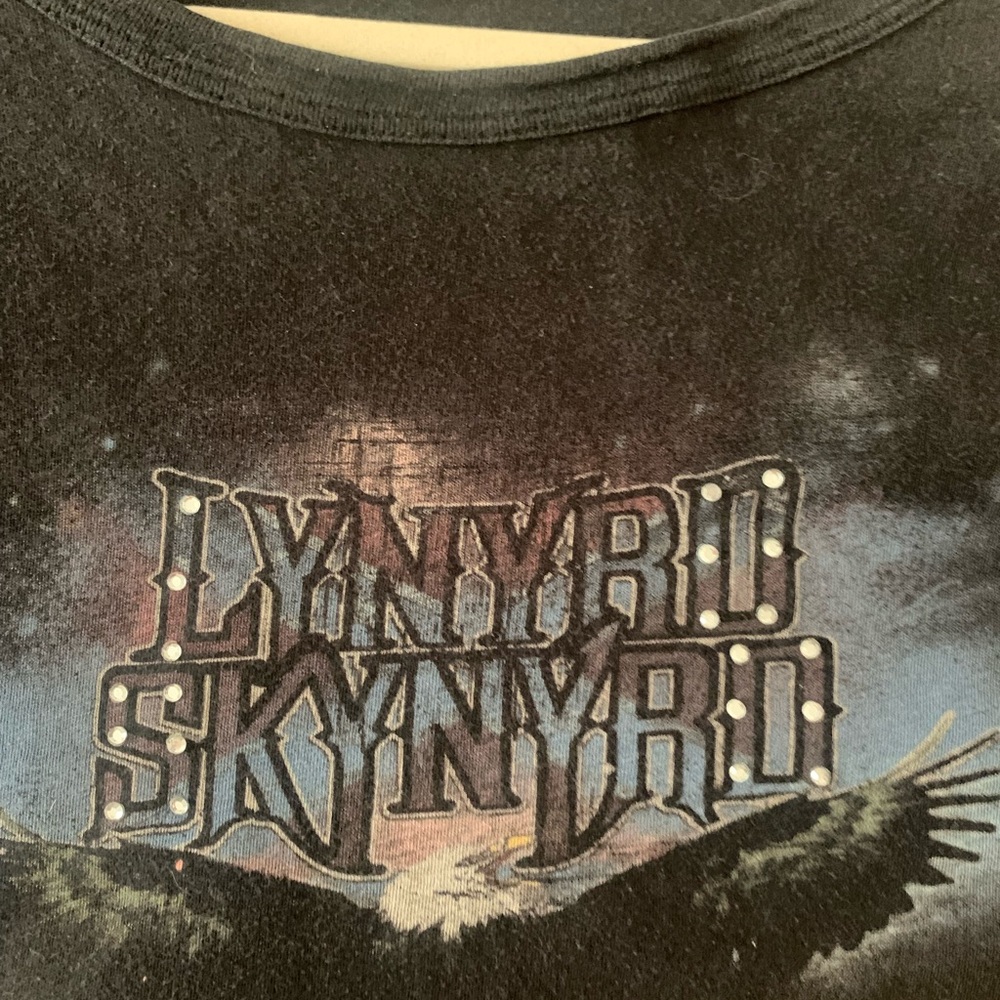 Vintage Vinyl Lynyrd‎ Skynard Rhinestone Tshirt